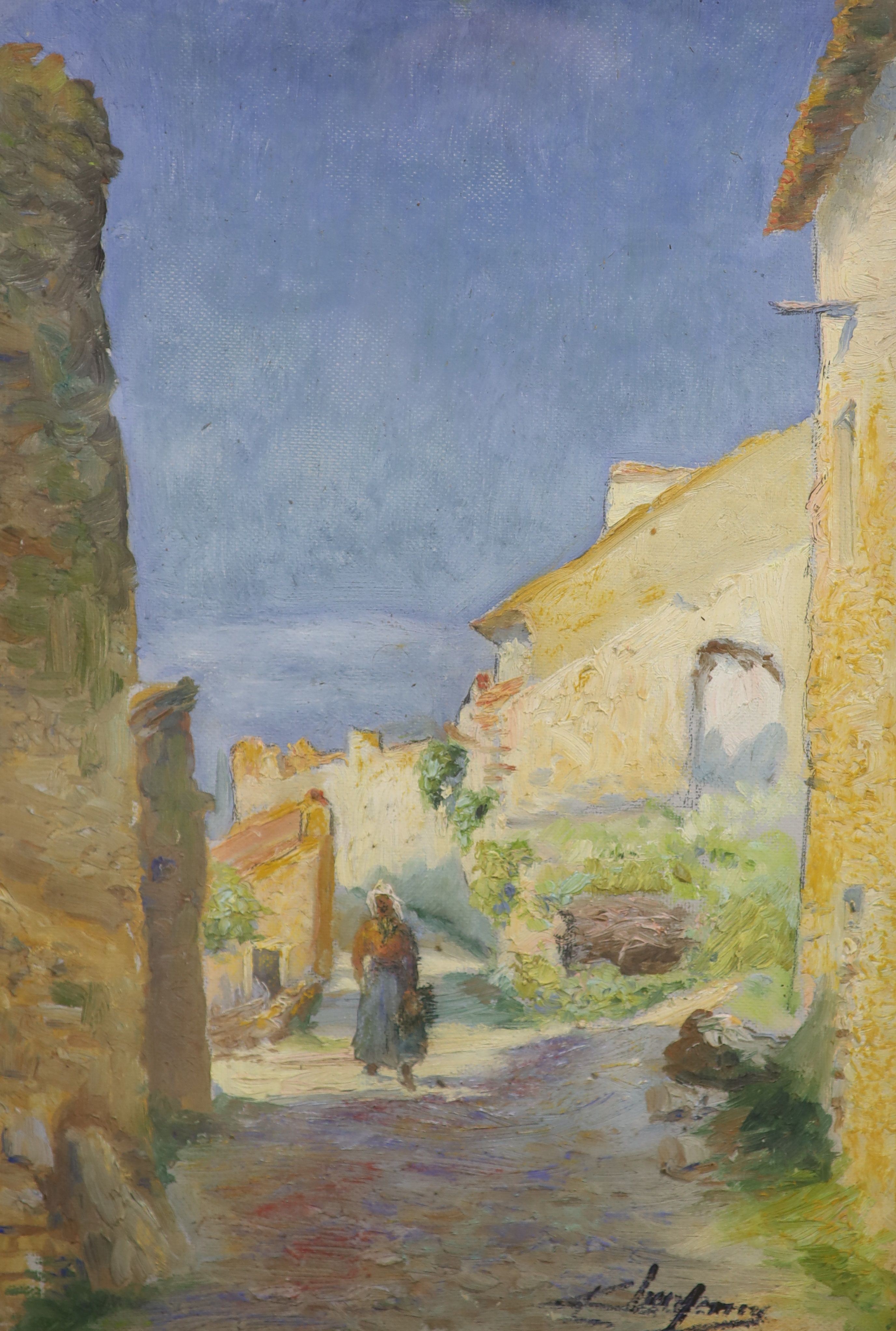 Louis-Emile Charpenne (French 19th/20th century) Five landscapes, oil on board 38x26cm